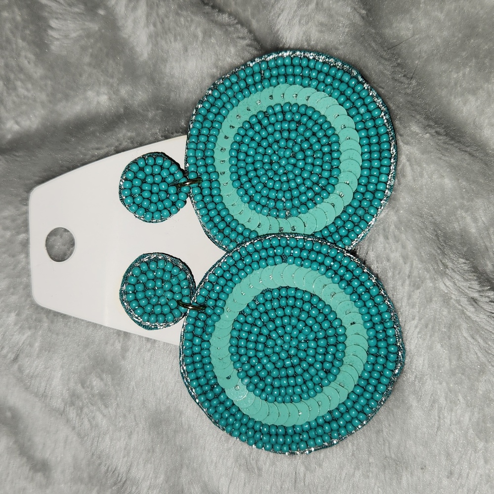 Turquoise beaded earrings